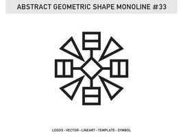 abstrakt monoline geometrisk design vektor gratis