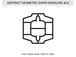 abstrakte monoline lineart geometrisch vektor