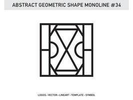 abstrakt monoline lineart geometriska vektor