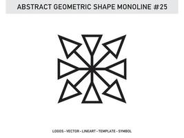 abstrakter moderner geometrischer Monoline-Designvektor kostenlos vektor