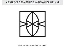 abstrakt monoline geometrisk design vektor gratis