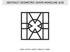 geometriska abstrakta polygonala former eleganta gränser ramelement symboler gratis vektor