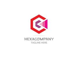 Hexa-Firmenlogo-Business-Design-Vektor kostenlos vektor