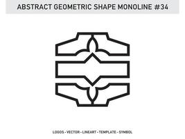 abstrakte monoline lineart geometrisch vektor