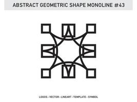 modern abstrakt geometrisk monoline form vektor gratis