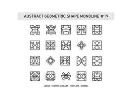 Satz abstrakter geometrischer Form Monoline-Fliesen Design Keramik kostenloser Pro-Vektor vektor