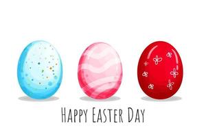 Aquarell-Osterei-Stil. Happy Easter Egg Day Dekorationsbanner vektor