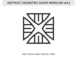 geometrisk linje kontur monoline linjär för design kakel gratis vektor