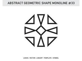 abstrakter Monoline-Geometrie-Design-Vektor kostenlos vektor