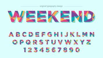 Bunter Typografie-Entwurf vektor