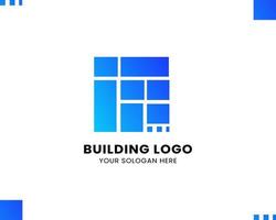 Modernes Logo-Design für Immobilienunternehmen. Gebäude, Bauindustrie Logo Konzept Symbol vektor
