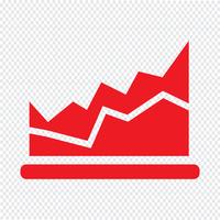 Einfache Diagrammdiagrammikonen-Vektorillustration vektor