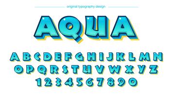 Glossy Blue Comics Typografi vektor