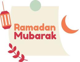 ramadan mubarak typografi vektor dekoration