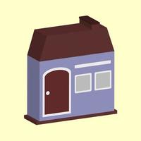 Vektor-3D-Home-Symbol mit Lila und Braun, am besten für Ihre Immobiliendekorationsbilder vektor