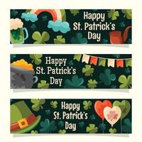 st patrick's day shamrock banner samling vektor