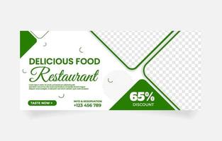 Banner-Vorlage für Lebensmittelrestaurants vektor