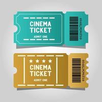 Zwei-Ticket-Kino-Template-Design vektor