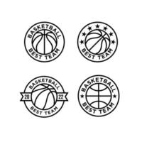 basketball league badge sport logotyp vektor