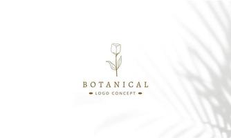 botaniska blommiga element handritad logotyp med vilda blommor och blad. logotyp för spa och skönhetssalong, boutique, ekologisk butik, bröllop, blomsterdesigner, inredning, fotografi, kosmetika. vektor