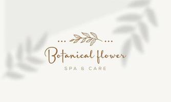 botanisches florales element handgezeichnetes logo mit wilden blumen und blättern. logo für spa- und schönheitssalon, boutique, bioladen, hochzeit, blumendesigner, innenausstattung, fotografie, kosmetik. vektor