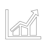 Einfache Diagrammdiagrammikonen-Vektorillustration vektor