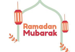 ramadan mubarak typografi vektor dekoration