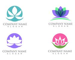 Lotus Flower Sign för Wellness, Spa och Yoga. Vektor illustration