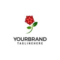 Blume Rose Logo Design-Konzept Vorlage Vektor