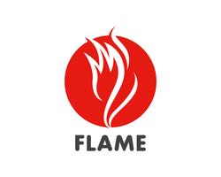 Feuer Flamme Logo Template-Vektor-Symbol Öl, Gas und Energie-Logo-Konzept vektor