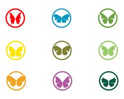 Schmetterlingsbegriffs einfache, bunte Ikone Vektorillustration vektor