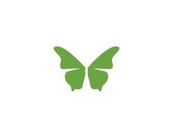 Butterfly konceptuell enkel, färgstark ikon. Logotyp. Vektor illustration