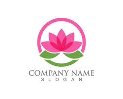 Lotus Flower Sign för Wellness, Spa och Yoga. Vektor illustration