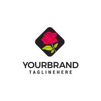 Rose Logo Design Konzept Vorlage Vektor