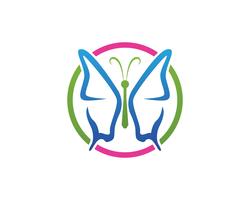 Butterfly konceptuell enkel, färgstark ikon. Logotyp. Vektor illustration