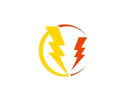 Flash power thunderbolt ikoner vektor