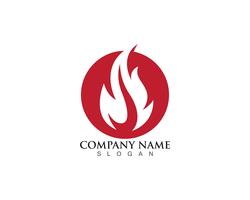 Feuer Flamme Logo Vorlage vektor