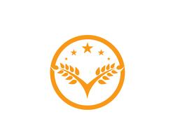 Jordbruk vete Logo Mall, hälsosam livslogo vektor ikon design