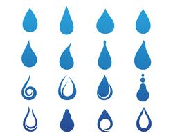 Wassertropfen Logo Template Vektor