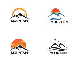 Minimalistiska Landscape Mountain logotyp design inspirationer vektor