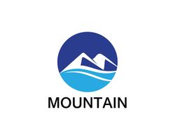 Minimalistiska Landscape Mountain logotyp design inspirationer vektor