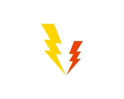Flash power thunderbolt ikoner vektor