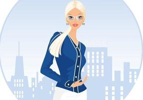 Blond Business Woman Bakgrund Vector