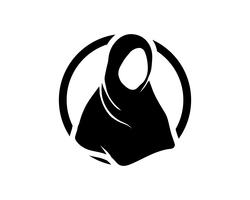 Hijab vektor svarta mallar