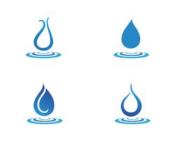 Wassertropfen Logo Template-Vektorillustrationsdesign vektor