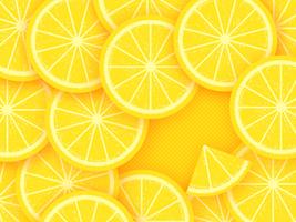 Zitronen-Zitrusfrüchte auf gelbem Hintergrund vektor