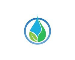 Wassertropfen Logo Template Vektor