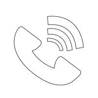 Telefon symbol ikon vektor illustration