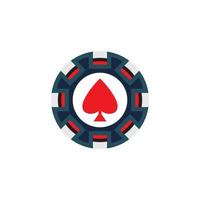 Casino-Chip-Symbol Poker-Chip-Vektor-Symbol-Logo Casino-Chips für Poker oder roulette.Vektor-Illustration isoliert auf weißem Hintergrund vektor