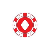 casino chip ikon poker chip vektor ikon logotyp kasino marker för poker eller roulette.vector illustration isolerad på vit bakgrund